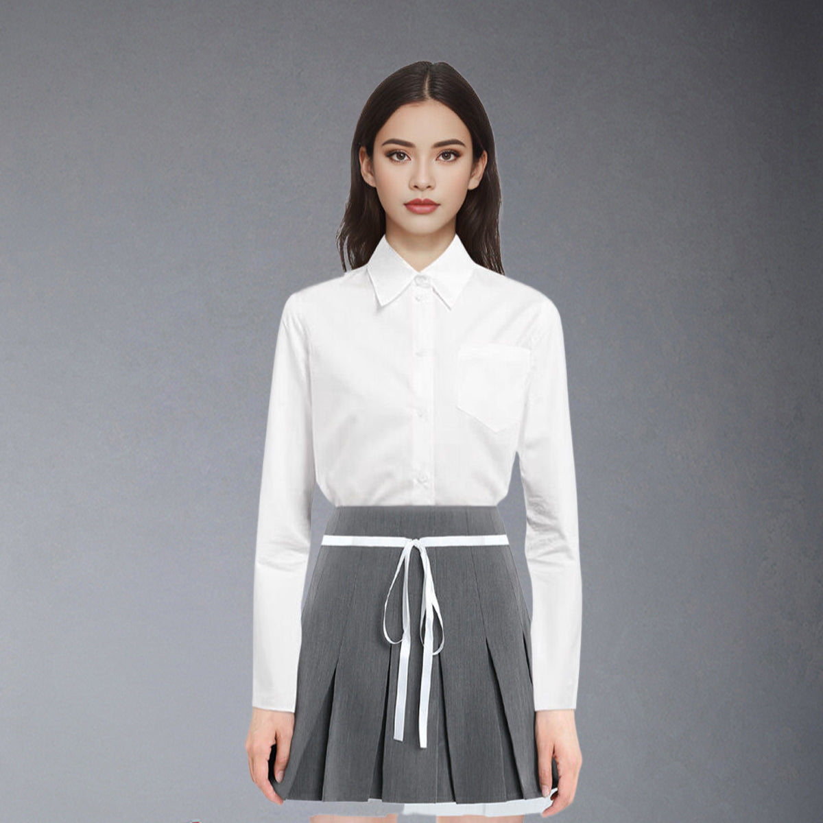 Women's Drawstring Pleated Mini Skirt | Thom Browne