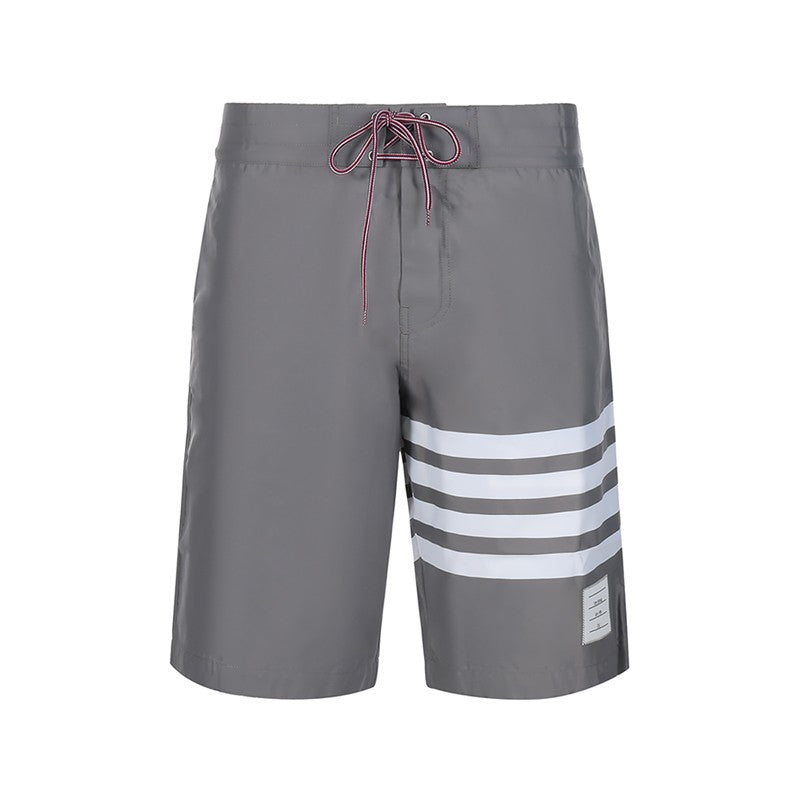 Thom Browne Style Four-Bar Sweatpants