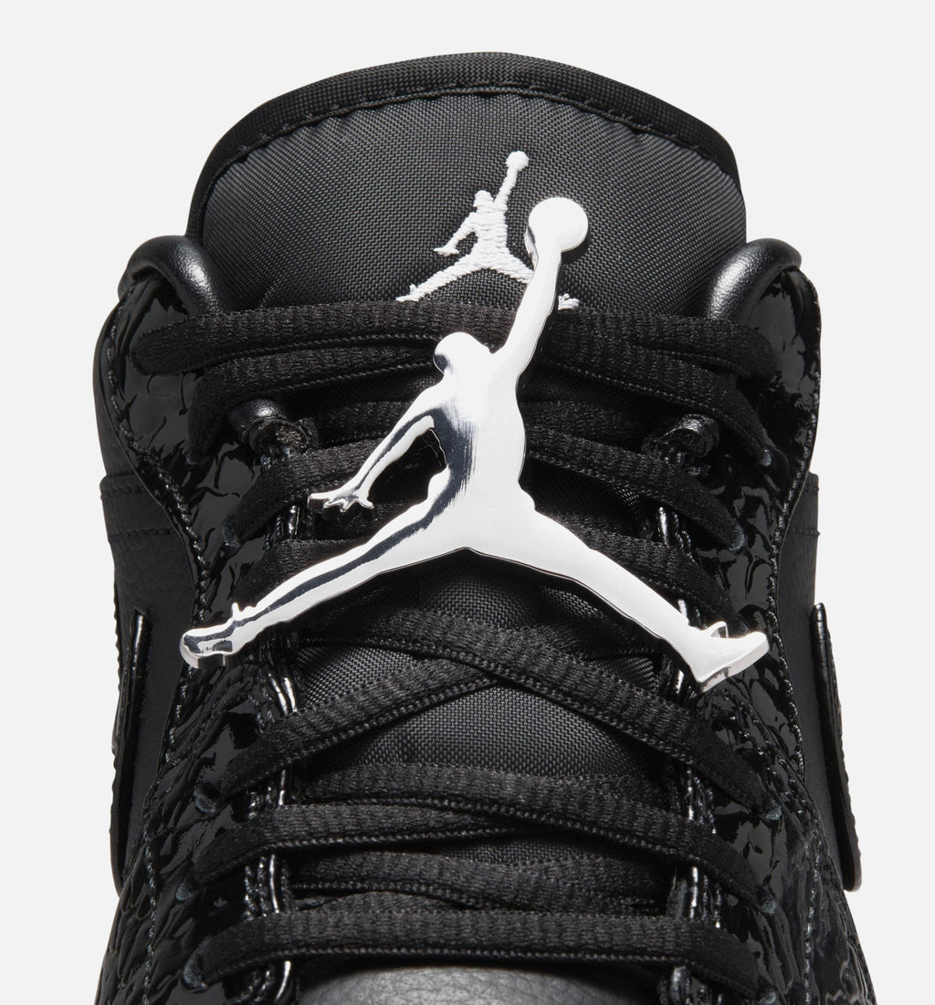 Air Jordan 1 Low Patent Elephant – Women's Lifestyle Shoe in Black/White/Metallic Silver
