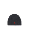 AMI Paris Gray Wool Beanie