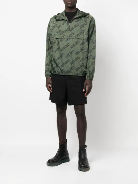 Kenzo logo-print hooded jacket