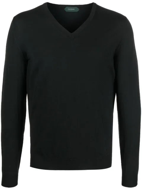 Zanone V-neck knitted jumper