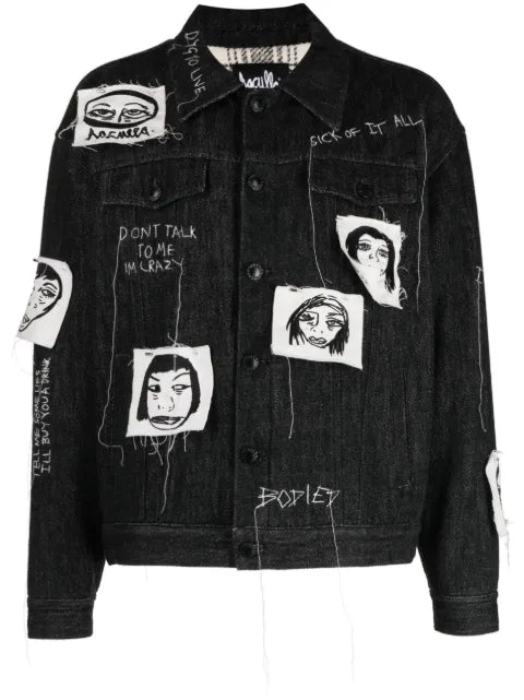 Haculla Sick Of It All embroidered denim jacket