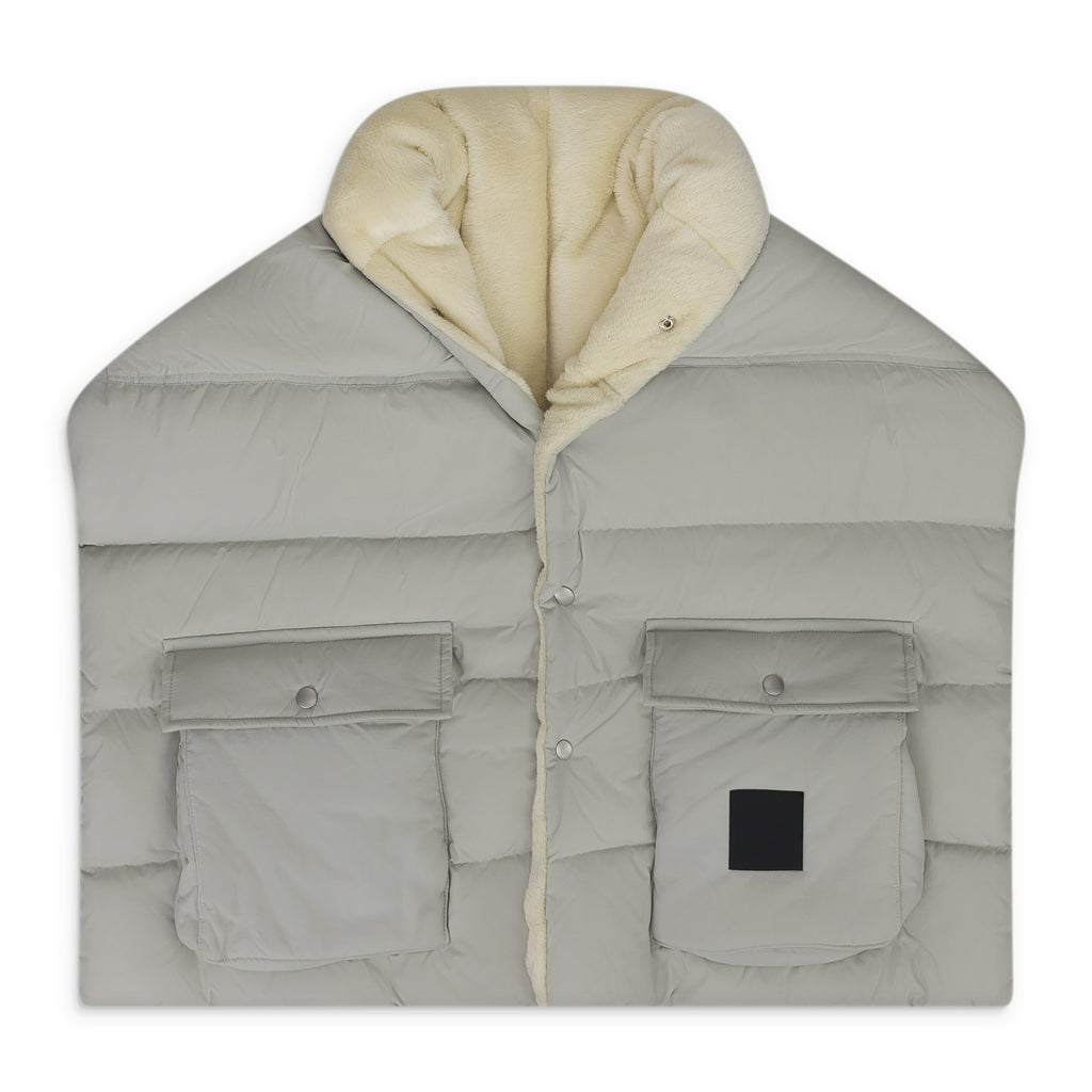 Grey Puff Down Mufler Gray