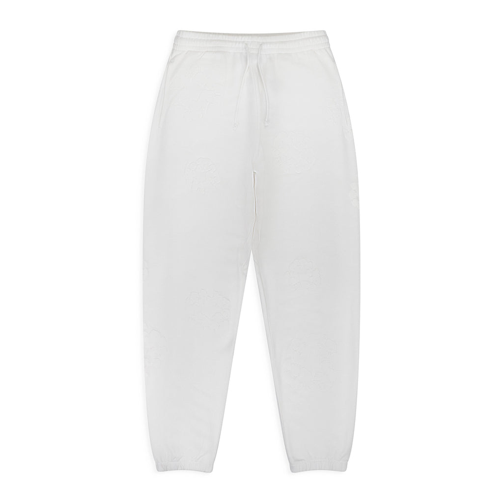 White Mono Wreath Sweatpants