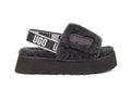 Grey Disco Fluffy Sandals — New Arrival | In Stock