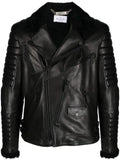 Philipp Plein logo-debossed leather jacket