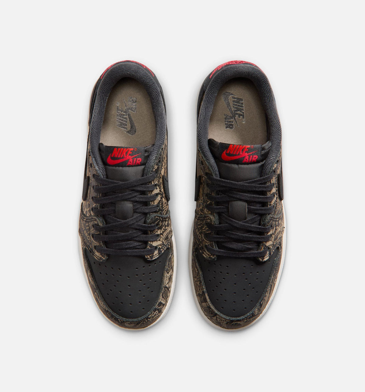 Air Jordan 1 Retro Low OG 'Laser Black and Varsity Red' Grade School - Black/Varsity Red/Summit White