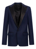 Roberto Cavalli satin-trim blazer