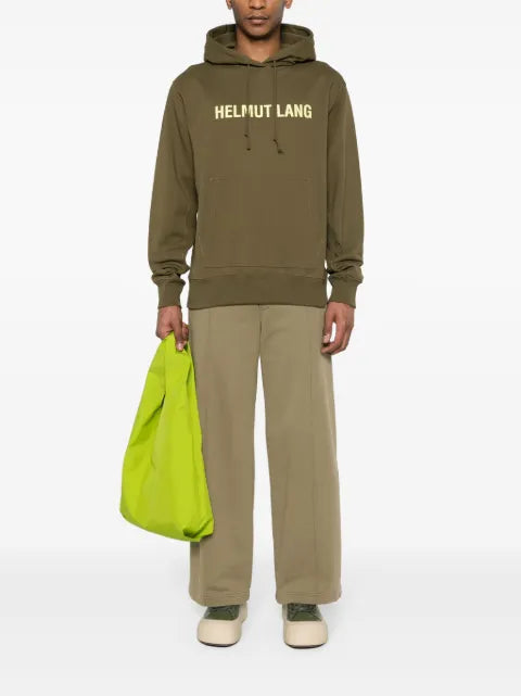Helmut Lang logo-print cotton hoodie