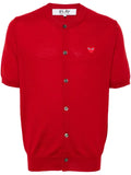 Comme Des Garçons Play Heart-patch short-sleeve cardigan