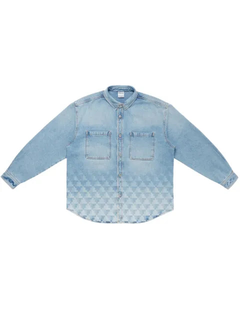 COUNTY OF MILAN Laser Cross denim overshirt