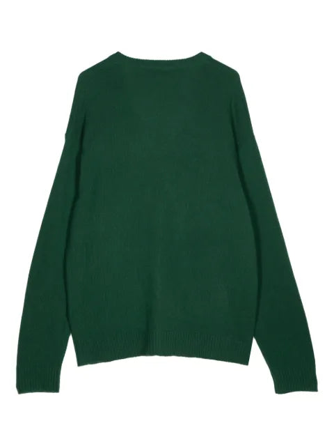 Leathersmith of London intarsia-knit wool cardigan