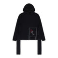 BLACK SIDE TIE HOODIE