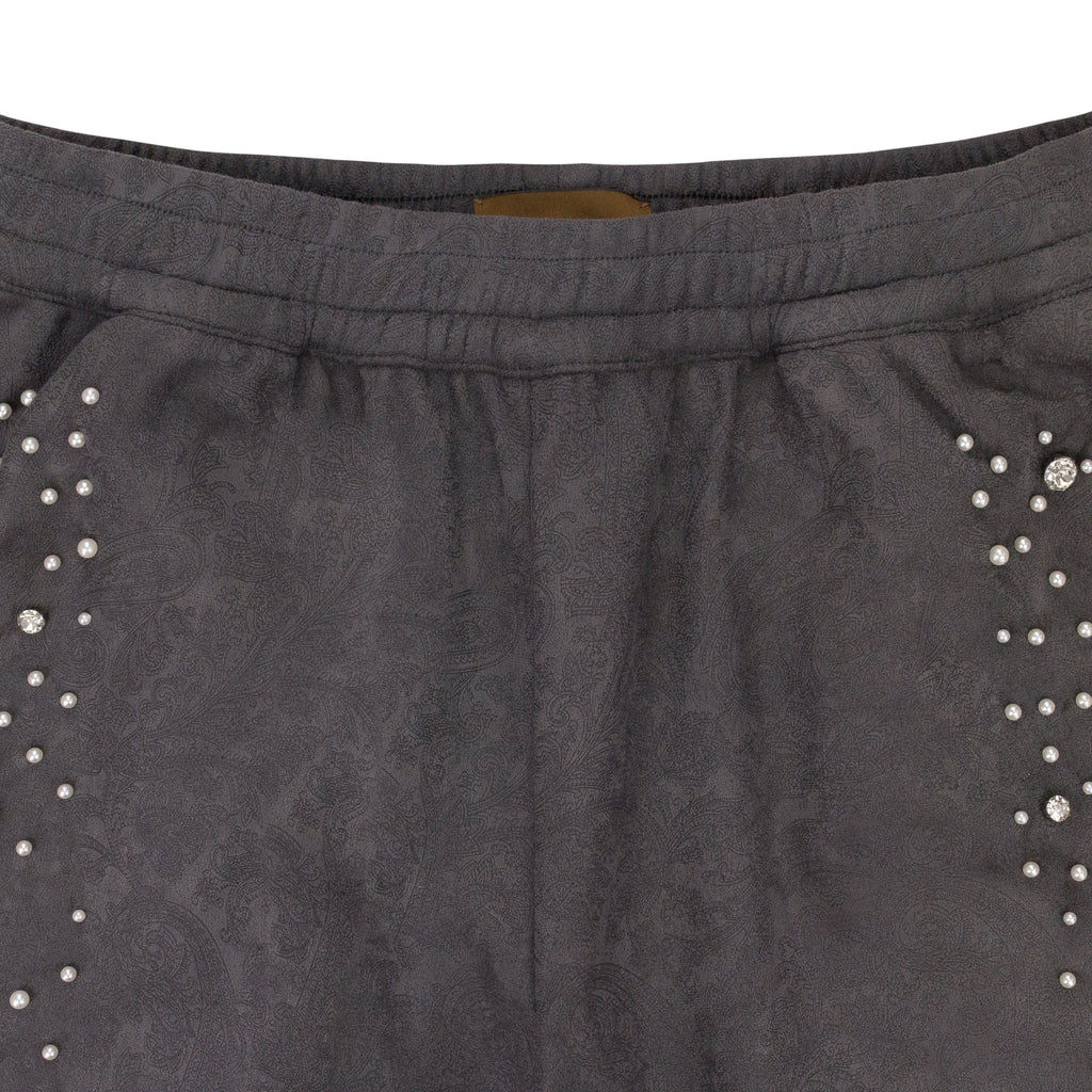 GREY CASHEW BLOSSOM PEARL SWEATPANTS