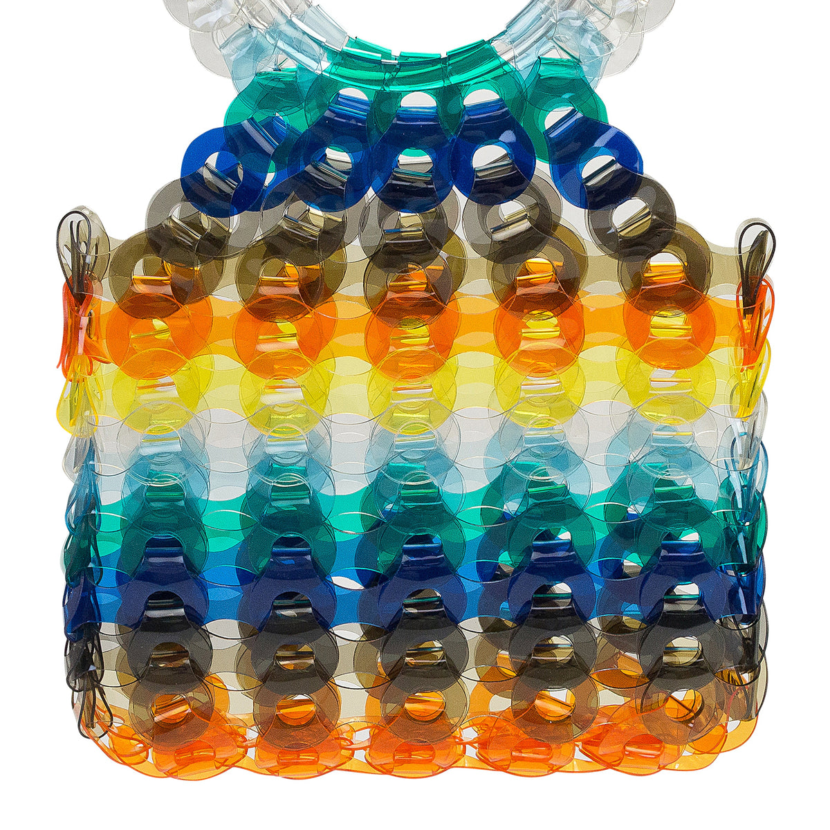 MULTICOLOR BASKET TINY TOTE BAG