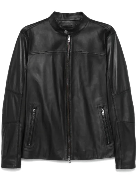 Michael Kors mock-neck biker jacket