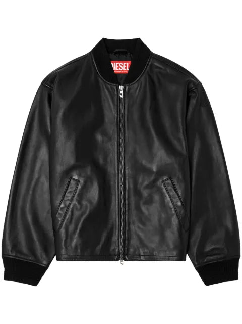 Diesel waxed-leather bomber jacket