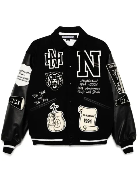 Neighborhood badge bomber jacket