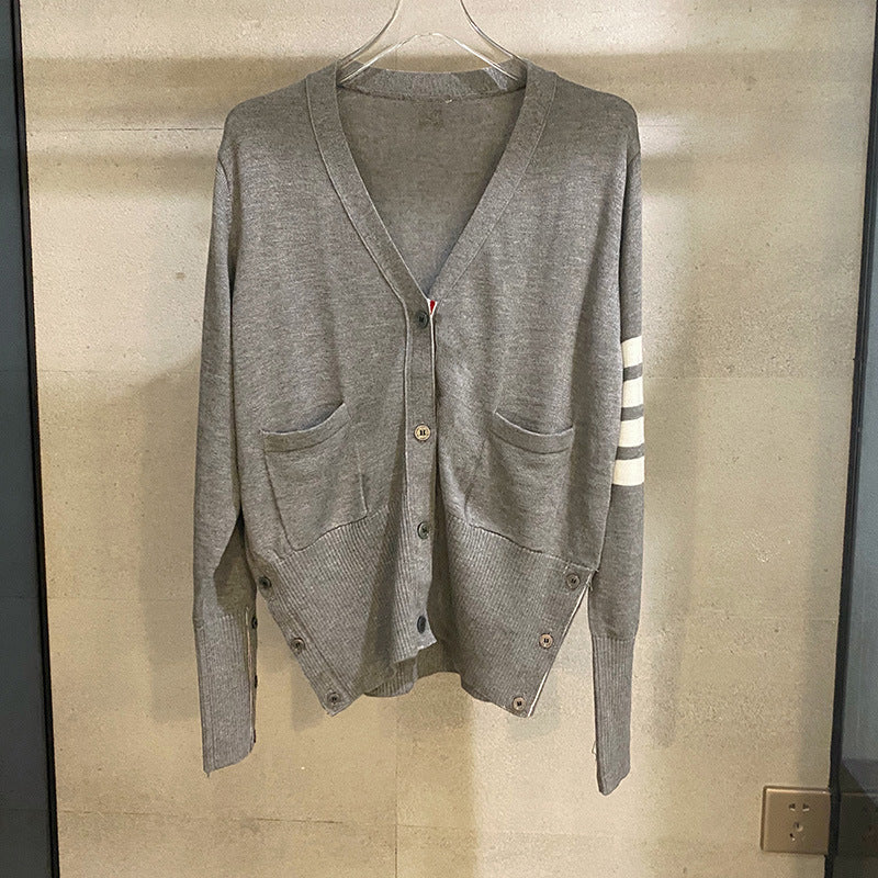 Thom Browne Classic Four-Bar Cardigan
