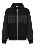 GCDS logo zip-fastening hoodie