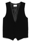 Saint Laurent silk crepe waistcoat