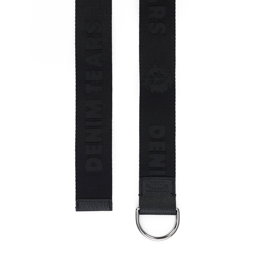 Black Peace Wreath Webbing D-Ring Belt