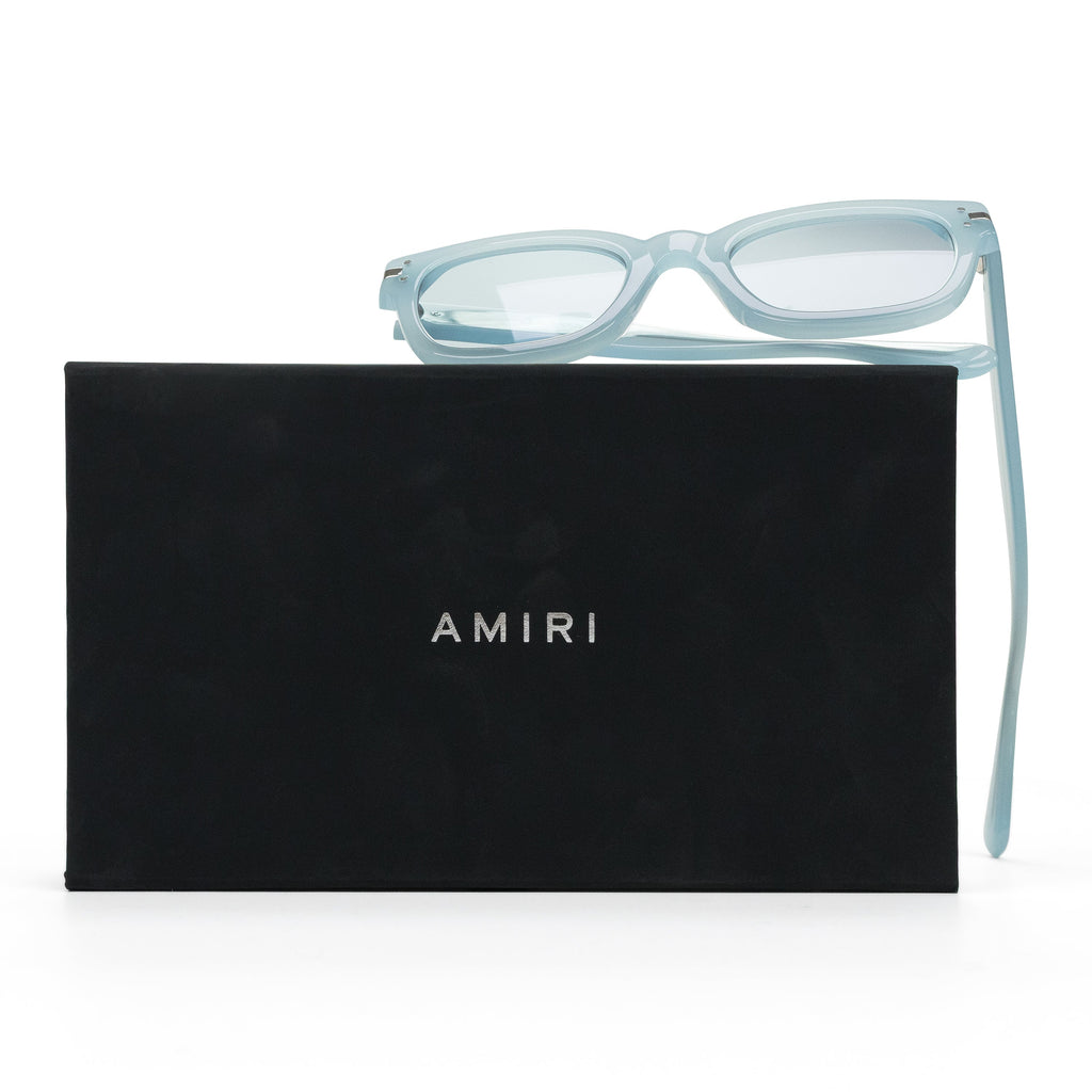 Pearl/Blue Classic Logo Sunglasses