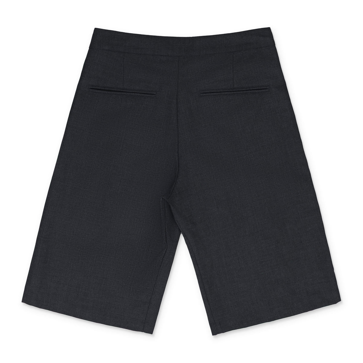 Grey Tailored Shorts With V-Waistband