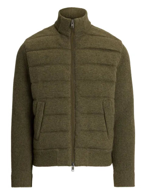 Ralph Lauren Purple Label quilted ribbed-knit jacket