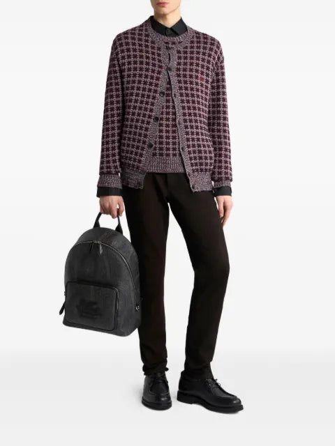 ETRO Pegaso-motif embroidered checked vest