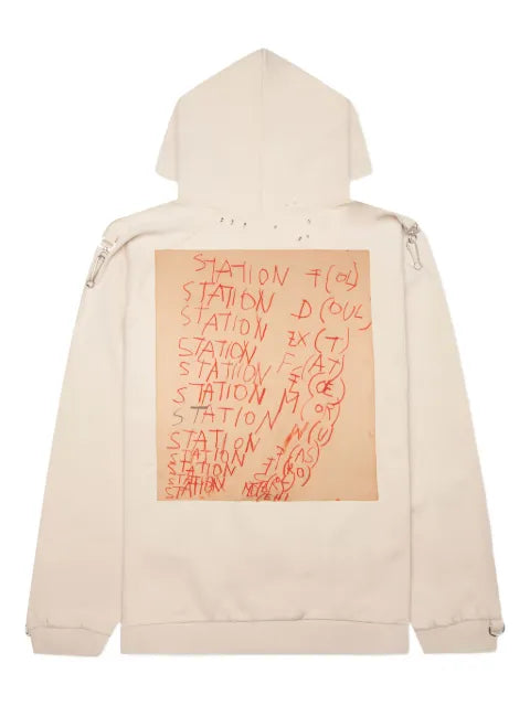 Raf Simons washed distressed hoodie