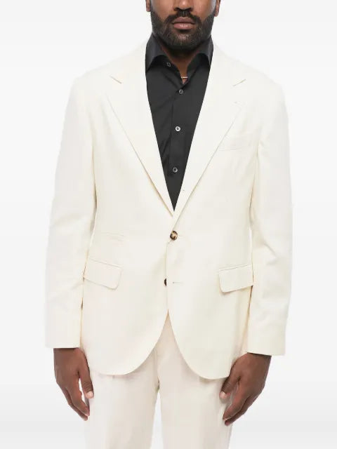 Brunello Cucinelli single-breasted silk blazer