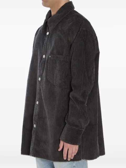 AMI Paris corduroy patch-pocket shirt jacket
