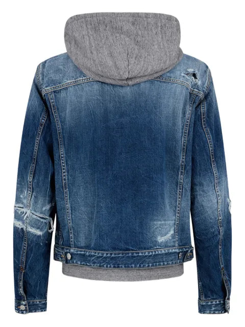 DSQUARED2 medium Ripped wash over jeans jacket