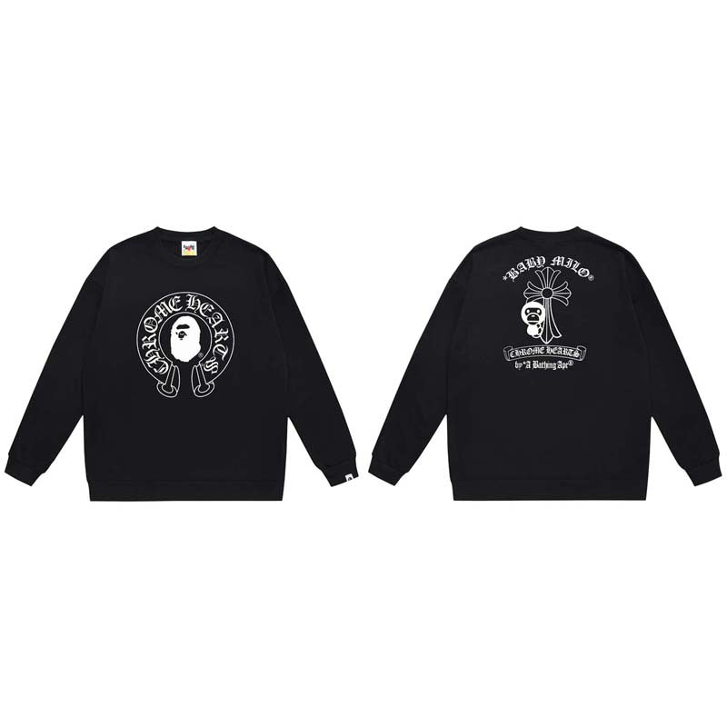 Bape x Chrome Hearts Cross Horseshoe Sweatshirt Hoodie Multi‑Style