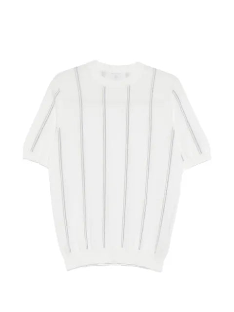 Eleventy round-neck striped sweater