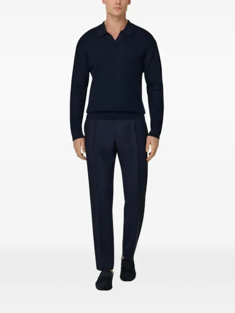 Boggi Milano open-neck ribbed sweater