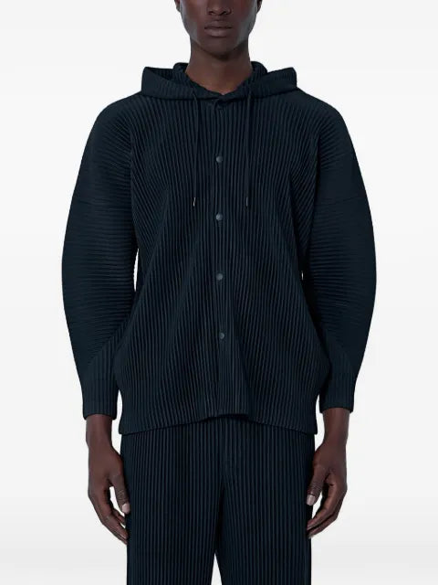 Homme Plissé Issey Miyake pleated-design hooded jacket