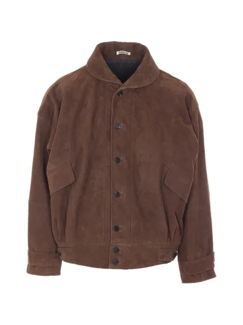 Auralee button-up suede jacket