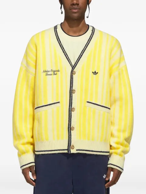 adidas Cheviot striped cardigan