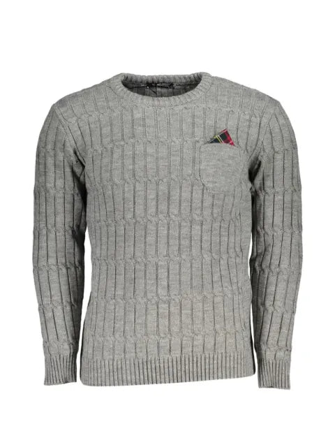 U.S. Grand patch-pocket cable-knit sweater