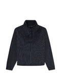 Diesel pinstripe Phoenix-embroidered jacket