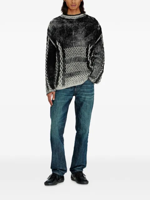 Diesel Oval D cable-knit sweater