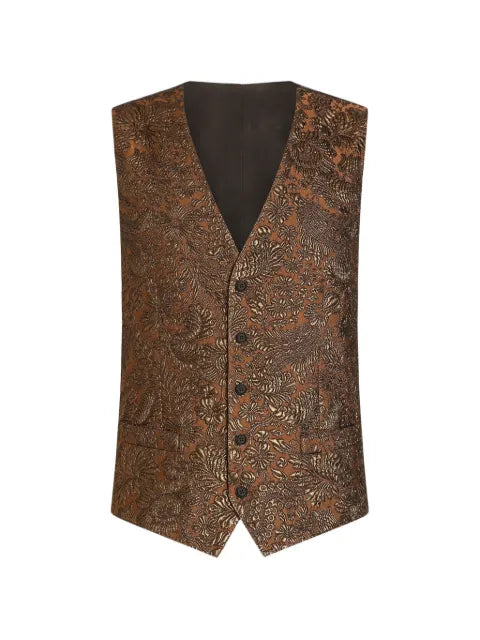 Dolce & Gabbana single-breasted brocade vest