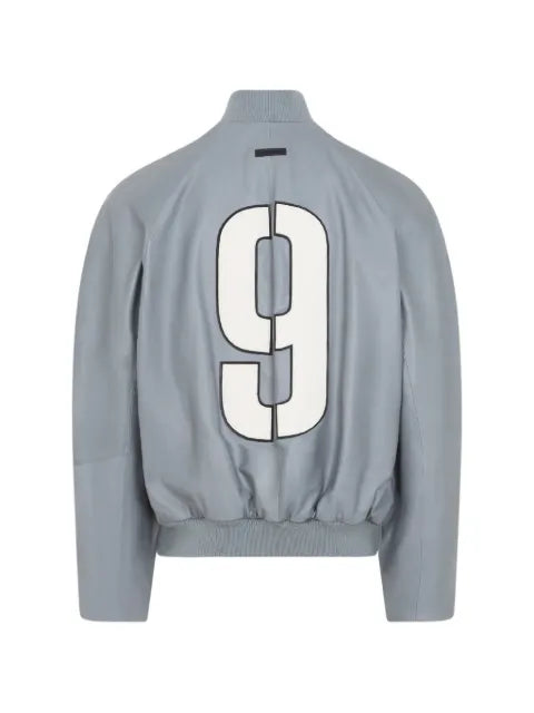Fear Of God leather 9 raglan bomber jacket