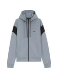 BOSS regular-fit zip-up hoodie in spacer pique