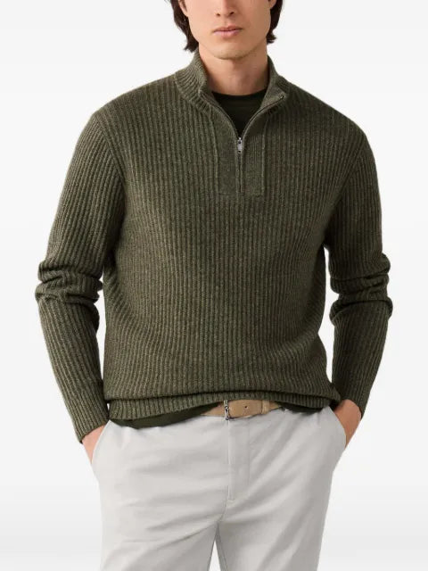 Hackett London Highland Stitch zip-fastening sweater
