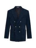 Brunello Cucinelli Sea Island cotton narrow-wale corduroy one-and-a-half breasted deconstructed blazer with patch pockets