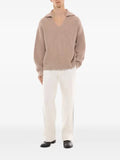 FURSAC ribbed-knit V-neck sweater